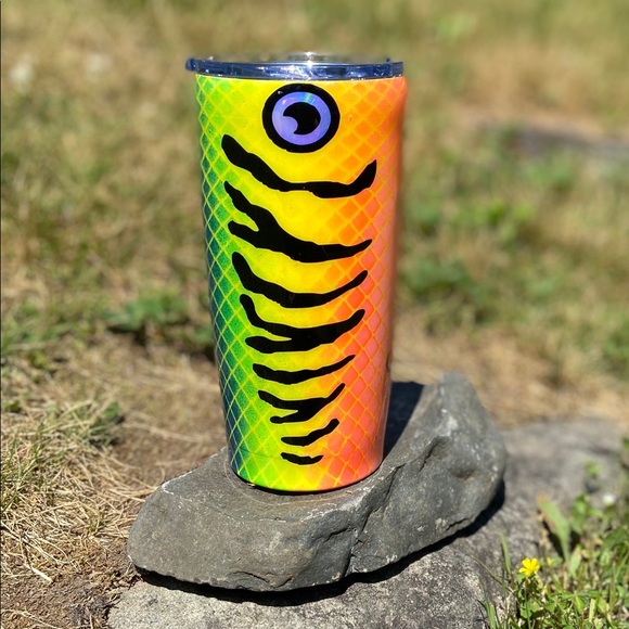 fish lure tumblers Tumbler CAH Designs Take them anywhere and everywhere! Pink and Blue Fishing Lure